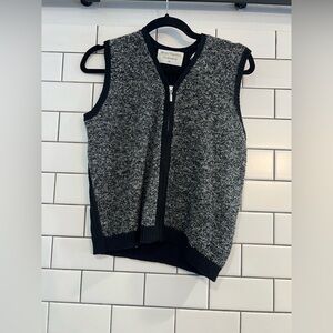 Marisa Christina Gray and Black V-Neck Sweater Vest